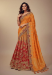 Picture of Statuesque Net & Silk Chocolate Lehenga Choli