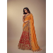 Picture of Statuesque Net & Silk Chocolate Lehenga Choli