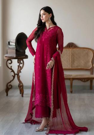 Picture of Classy Silk Pink Readymade Salwar Kameez
