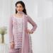 Picture of Georgette Rosy Brown Straight Cut Salwar Kameez