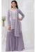 Picture of Graceful Georgette Plum Straight Cut Salwar Kameez