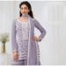 Picture of Graceful Georgette Plum Straight Cut Salwar Kameez