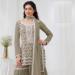 Picture of Georgette Sea Green Straight Cut Salwar Kameez