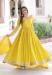 Picture of Pleasing Silk Golden Rod Readymade Gown