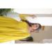 Picture of Pleasing Silk Golden Rod Readymade Gown
