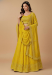 Picture of Beautiful Georgette Golden Rod Lehenga Choli