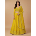 Picture of Beautiful Georgette Golden Rod Lehenga Choli