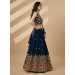Picture of Wonderful Georgette Navy Blue Lehenga Choli