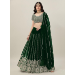 Picture of Bewitching Georgette Dark Green Lehenga Choli
