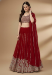 Picture of Fine Georgette Dark Red Lehenga Choli