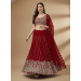 Picture of Fine Georgette Dark Red Lehenga Choli