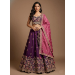 Picture of Resplendent Net & Satin & Silk Purple Lehenga Choli