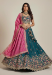 Picture of Sightly Net & Satin & Silk Teal Lehenga Choli