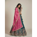 Picture of Sightly Net & Satin & Silk Teal Lehenga Choli