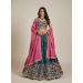 Picture of Sightly Net & Satin & Silk Teal Lehenga Choli