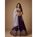 Picture of Fine Net & Satin & Silk Indigo Lehenga Choli