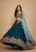 Picture of Sublime Net & Satin & Silk Navy Blue Lehenga Choli