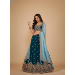 Picture of Sublime Net & Satin & Silk Navy Blue Lehenga Choli