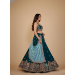 Picture of Sublime Net & Satin & Silk Navy Blue Lehenga Choli