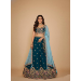 Picture of Sublime Net & Satin & Silk Navy Blue Lehenga Choli