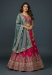 Picture of Delightful Net & Satin & Silk Pink Lehenga Choli
