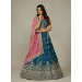 Picture of Bewitching Net & Satin & Silk Teal Lehenga Choli