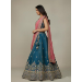 Picture of Bewitching Net & Satin & Silk Teal Lehenga Choli
