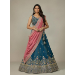 Picture of Bewitching Net & Satin & Silk Teal Lehenga Choli