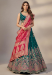 Picture of Grand Net & Satin & Silk Teal Lehenga Choli