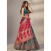 Picture of Grand Net & Satin & Silk Teal Lehenga Choli