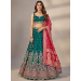 Picture of Grand Net & Satin & Silk Teal Lehenga Choli