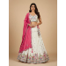 Picture of Superb Net & Satin & Silk Off White Lehenga Choli