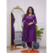 Picture of Rayon & Silk Purple Readymade Salwar Kameez