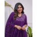 Picture of Rayon & Silk Purple Readymade Salwar Kameez