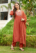 Picture of Rayon & Silk Indian Red Readymade Salwar Kameez
