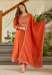 Picture of Rayon & Silk Fire Brick Readymade Salwar Kameez