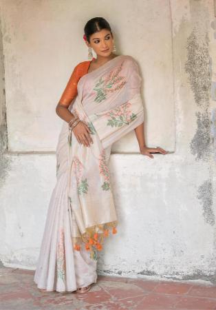 Picture of Appealing Cotton Rosy Brown Saree
