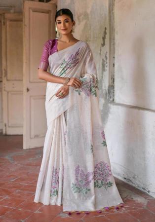 Picture of Grand Cotton Off White Saree
