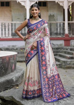 Picture of Statuesque Silk Off White Saree