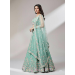Picture of Chiffon & Net & Organza Dark Sea Green Lehenga Choli
