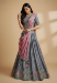 Picture of Chiffon & Net & Organza Dark Slate Grey Lehenga Choli