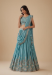Picture of Chiffon & Net & Organza Cadet Blue Lehenga Choli