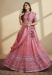 Picture of Chiffon & Net & Organza Pale Violet Red Lehenga Choli