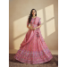Picture of Chiffon & Net & Organza Pale Violet Red Lehenga Choli
