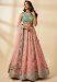 Picture of Chiffon & Net & Organza Light Pink Lehenga Choli