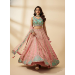 Picture of Chiffon & Net & Organza Light Pink Lehenga Choli