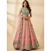 Picture of Chiffon & Net & Organza Light Pink Lehenga Choli