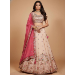 Picture of Chiffon & Net & Organza Cornsilk Lehenga Choli