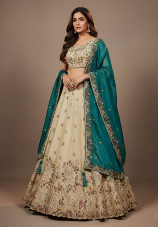 Picture of Chiffon & Net & Organza Old Lace Lehenga Choli