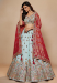 Picture of Chiffon & Net & Organza Light Steel Blue Lehenga Choli
